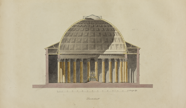 Georg Moller, Rotunde St. Ludwig in Darmstadt, 1826, Schnitt