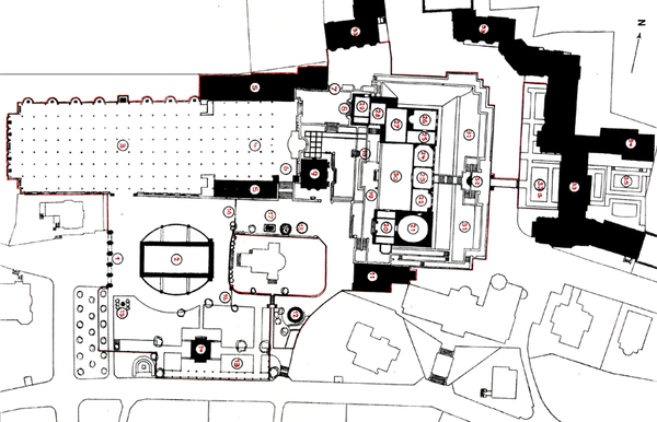 Lageplan der Ausstellung auf der Mathildenhöhe, 1914